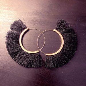 Fringed Hoop Earrings